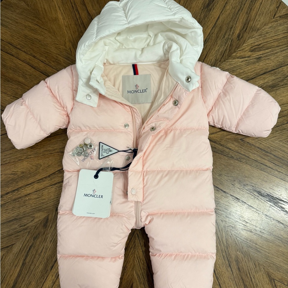 Moncler Light Pink Infant Snowsuit